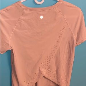 lululemon mesh open back tee!